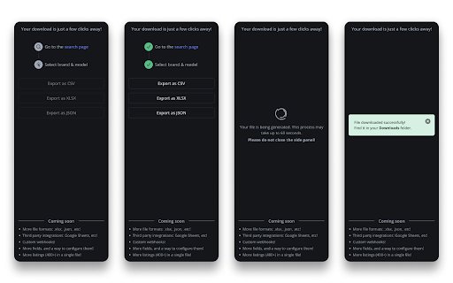 AS Export – AutoScout24 Search Results to CSV, JSON and XLSX  from Chrome web store to be run with OffiDocs Chromium online