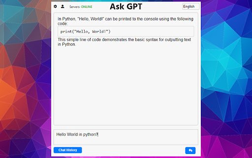 Ask GPT  from Chrome web store to be run with OffiDocs Chromium online