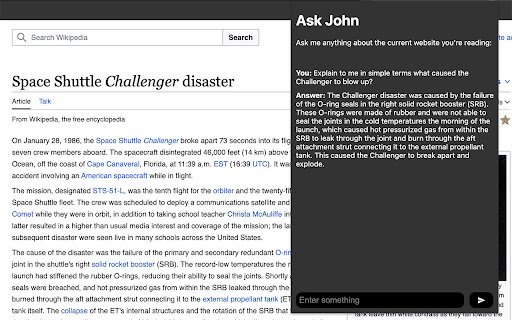 Ask John  from Chrome web store to be run with OffiDocs Chromium online