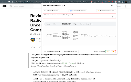 AskPaper – Research ChatGPT for any article  from Chrome web store to be run with OffiDocs Chromium online