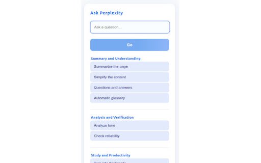 Ask Perplexity  from Chrome web store to be run with OffiDocs Chromium online