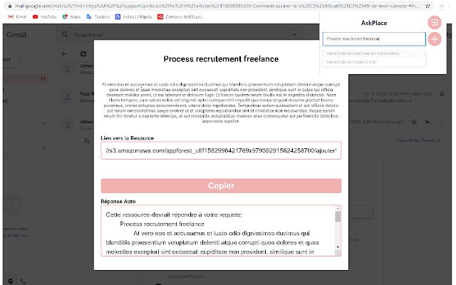 Chrome ウェブストアの AskPlace を OffiDocs Chromium オンラインで実行する