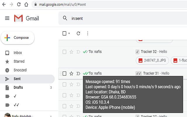ASL Email Tracker  from Chrome web store to be run with OffiDocs Chromium online