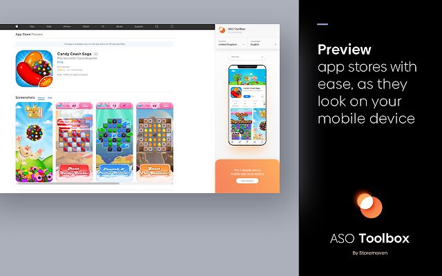 ASO Toolbox by StoreMaven  from Chrome web store to be run with OffiDocs Chromium online