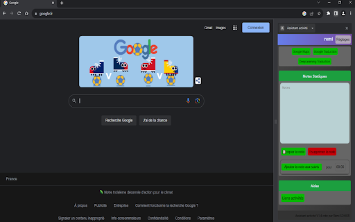 Assistant activité  from Chrome web store to be run with OffiDocs Chromium online