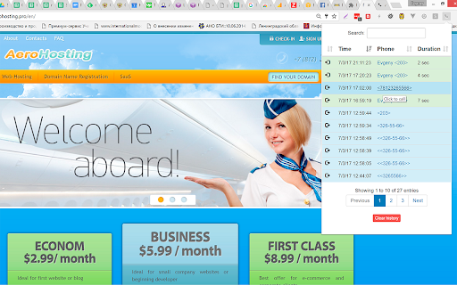 Asterisk Click2Call  from Chrome web store to be run with OffiDocs Chromium online