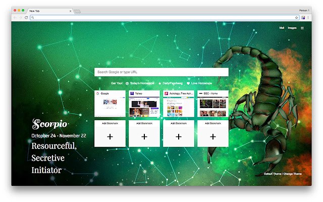 Chrome ウェブストアの占星術ホームページを OffiDocs Chromium online で実行