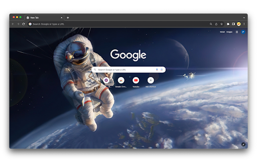Astronaut in earth orbit  from Chrome web store to be run with OffiDocs Chromium online