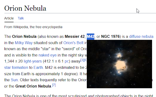 AstroPeek  from Chrome web store to be run with OffiDocs Chromium online