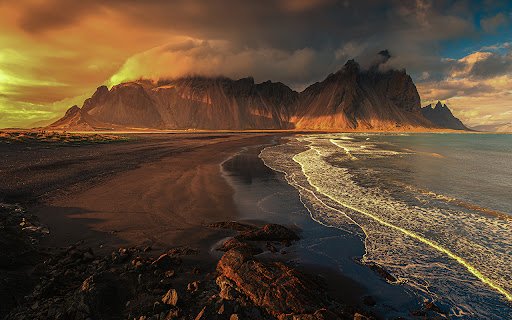 A stunning aerial view captures a serene seashore at sunset  from Chrome web store to be run with OffiDocs Chromium online
