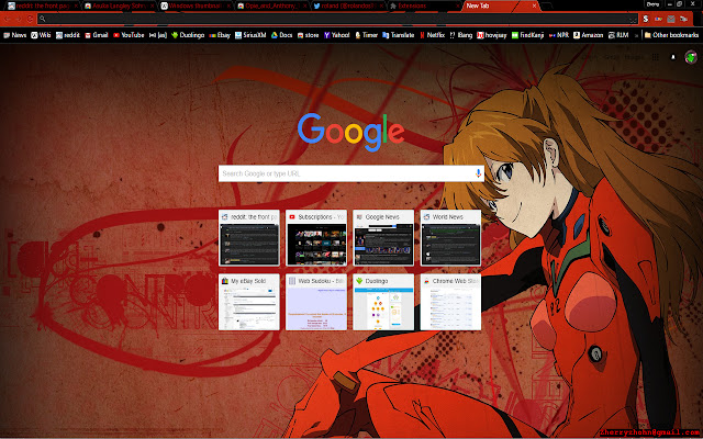 Chrome web mağazasından Asuka Langley Sohryu Theme HD 1920x1200, OffiDocs Chromium çevrimiçi ile çalıştırılacak
