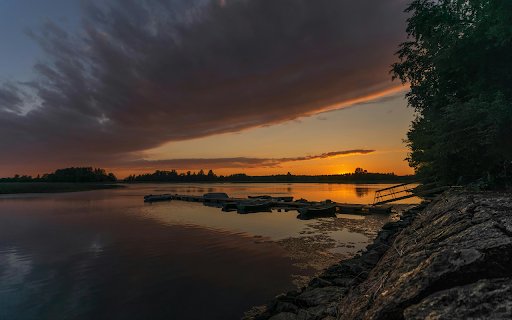 A Sunset by a Lakeside  from Chrome web store to be run with OffiDocs Chromium online