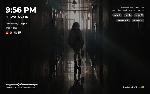 Atarashii (New) Tab Page  from Chrome web store to be run with OffiDocs Chromium online