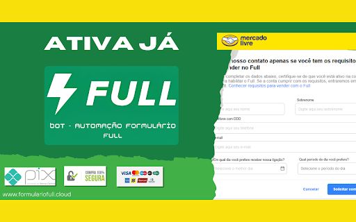 ATIVA JÁ Formulário FULL BOT AUTOMATION from Chrome web store to be run with OffiDocs Chromium online ATIVA JÁ Formulário FULL BOT AUTOMATION from Chrome web store to be run with OffiDocs Chromium online