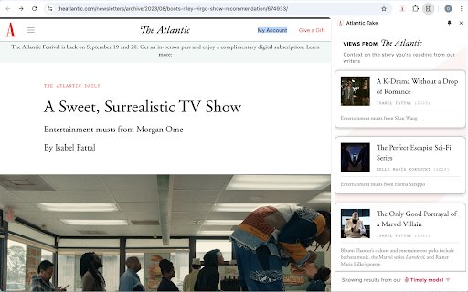 Atlantic Take  from Chrome web store to be run with OffiDocs Chromium online