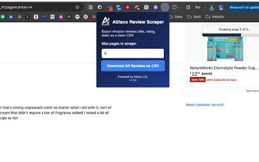 Atlisco Review Downloader  from Chrome web store to be run with OffiDocs Chromium online