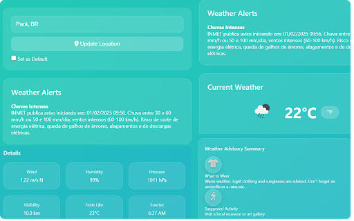 Atmospheric Weather Alerts  from Chrome web store to be run with OffiDocs Chromium online