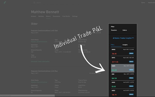 OffiDocs Chromium 온라인으로 실행되는 Chrome 웹 스토어의 Atomic Trade Insights