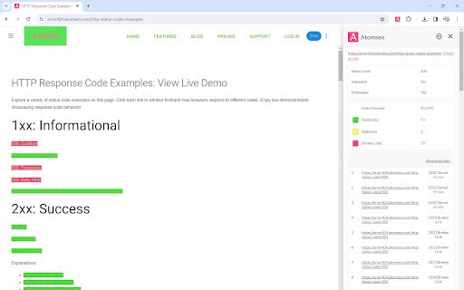 Atomseo Broken and Redirect Links Checker  from Chrome web store to be run with OffiDocs Chromium online