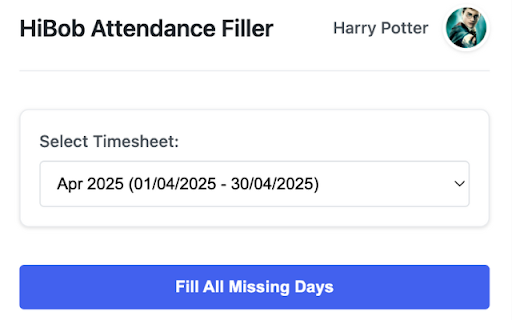 Attendance Helper for HiBob  from Chrome web store to be run with OffiDocs Chromium online