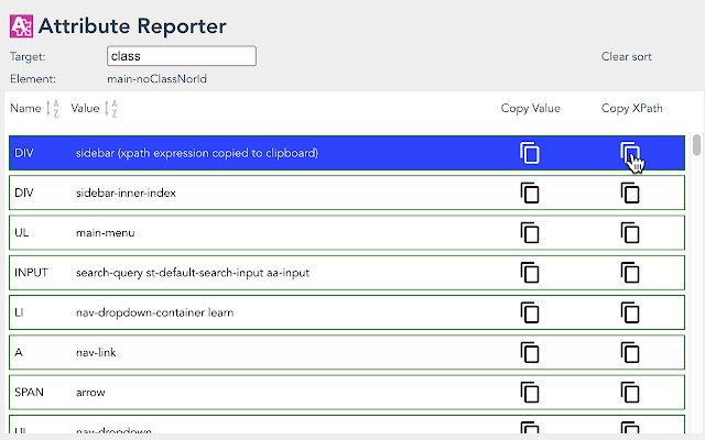 Attribute Reporter de Chrome web store para ejecutarse con OffiDocs Chromium en línea