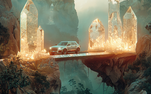 atv driving over beautiful crystal bridge  from Chrome web store to be run with OffiDocs Chromium online