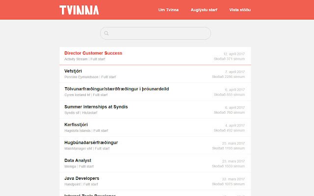 AtvinnuLeitarTólið  from Chrome web store to be run with OffiDocs Chromium online