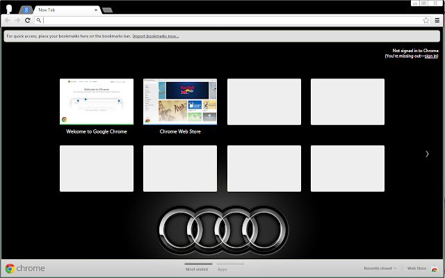 Audi Black Theme  from Chrome web store to be run with OffiDocs Chromium online