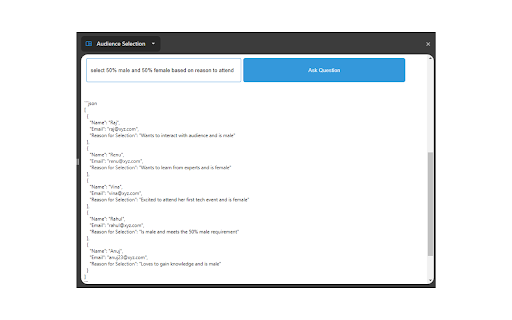 Audience Selection  from Chrome web store to be run with OffiDocs Chromium online