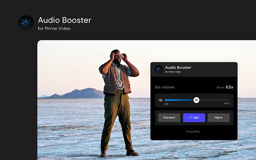 Audio Booster for Amazon Prime  from Chrome web store to be run with OffiDocs Chromium online