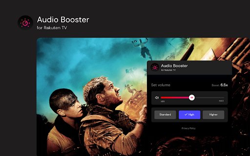 Audio Booster for Rakuten TV  from Chrome web store to be run with OffiDocs Chromium online