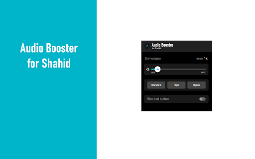 Audio Booster for Shahid  from Chrome web store to be run with OffiDocs Chromium online