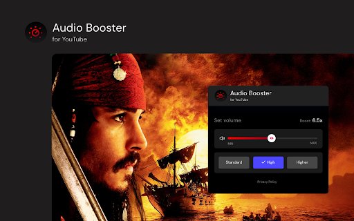 Audio Booster for Youtube  from Chrome web store to be run with OffiDocs Chromium online