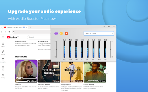 Audio Booster Plus  from Chrome web store to be run with OffiDocs Chromium online