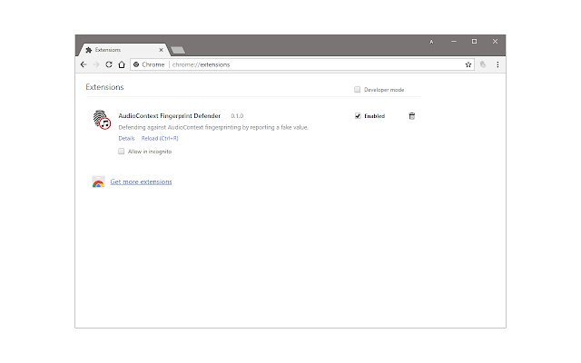 AudioContext Fingerprint Defender mula sa Chrome web store na tatakbo sa OffiDocs Chromium online