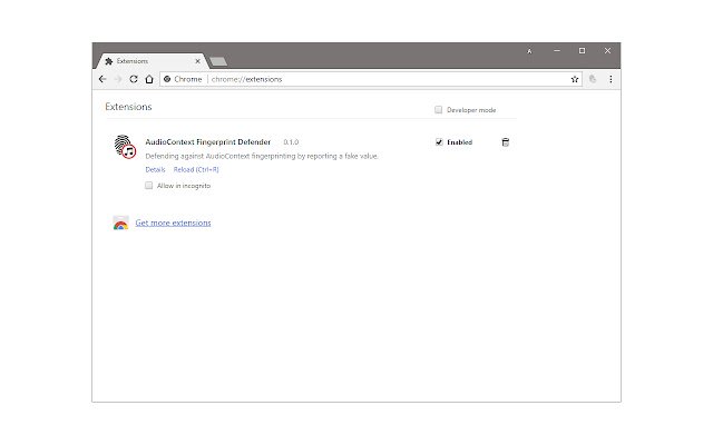 AudioContext Fingerprint Defender dari toko web Chrome untuk dijalankan dengan OffiDocs Chromium online