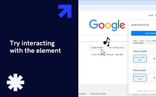 Audio Element  from Chrome web store to be run with OffiDocs Chromium online