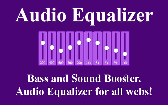 Audio Equalizer EQ จาก Chrome เว็บสโตร์ที่จะรันด้วย OffiDocs Chromium ทางออนไลน์
