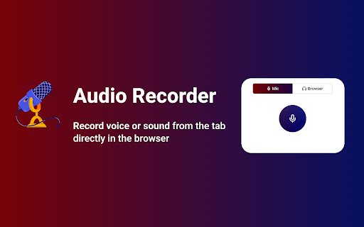 Audio Recorder  from Chrome web store to be run with OffiDocs Chromium online