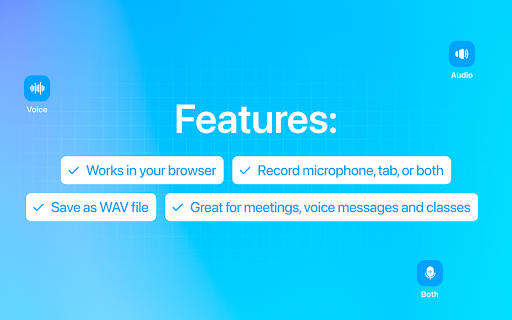 Audio Recorder Online  from Chrome web store to be run with OffiDocs Chromium online