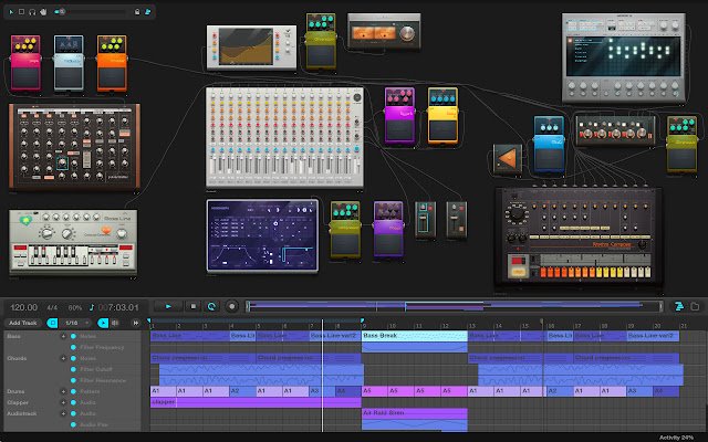 Audiotool  from Chrome web store to be run with OffiDocs Chromium online