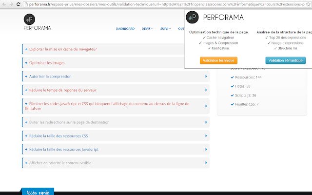 Audit SEO instantané Perforama.fr  from Chrome web store to be run with OffiDocs Chromium online