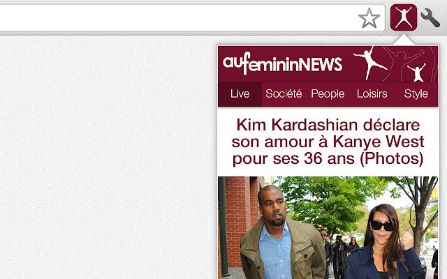 aufemininNEWS  from Chrome web store to be run with OffiDocs Chromium online