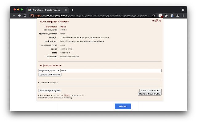 Penganalisis Permintaan Autentikasi AuRA dari toko web Chrome akan dijalankan dengan OffiDocs Chromium online Penganalisis Permintaan Autentikasi AuRA dari toko web Chrome akan dijalankan dengan OffiDocs Chromium online