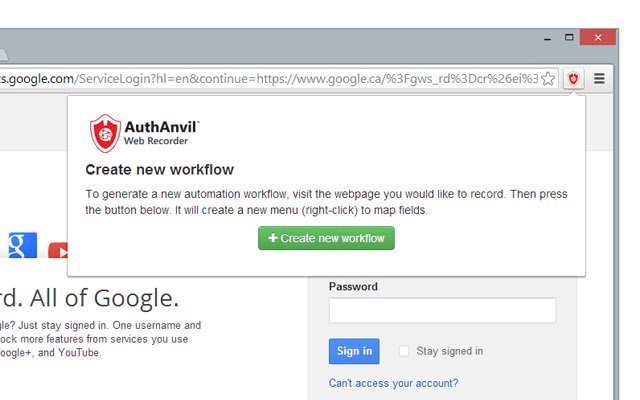 AuthAnvil Web Recorder  from Chrome web store to be run with OffiDocs Chromium online