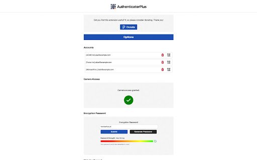 AuthenticatorPlus  from Chrome web store to be run with OffiDocs Chromium online