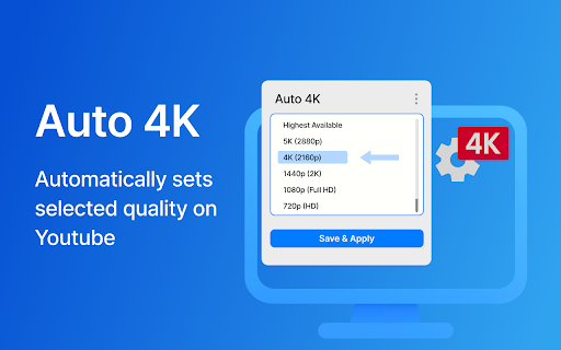 Auto 4K  from Chrome web store to be run with OffiDocs Chromium online