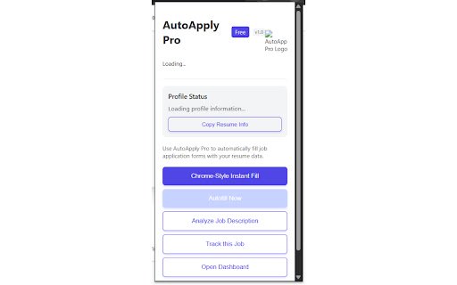 AutoApply Pro AI Job Application Assistant  from Chrome web store to be run with OffiDocs Chromium online