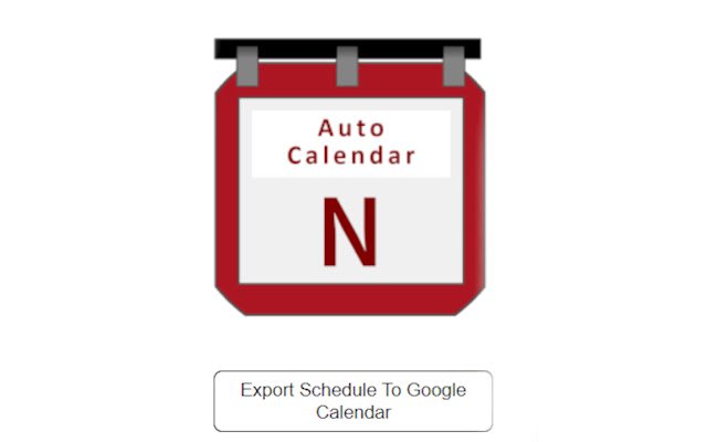 Auto Calendar for NEU Banner de Chrome web store se ejecutará con OffiDocs Chromium en línea