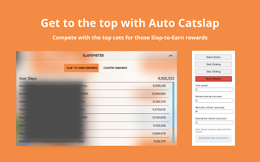 Auto Catslap  from Chrome web store to be run with OffiDocs Chromium online
